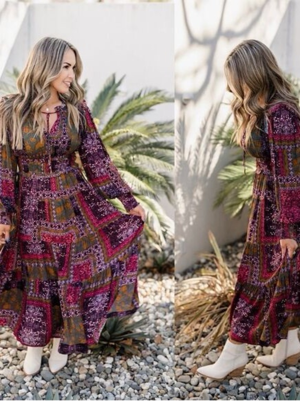 Olivaceous Medium Long Sleeve Maxi Dress - Picture 2 of 13